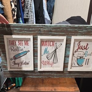 Rustic Kitchen Wall Art Trio